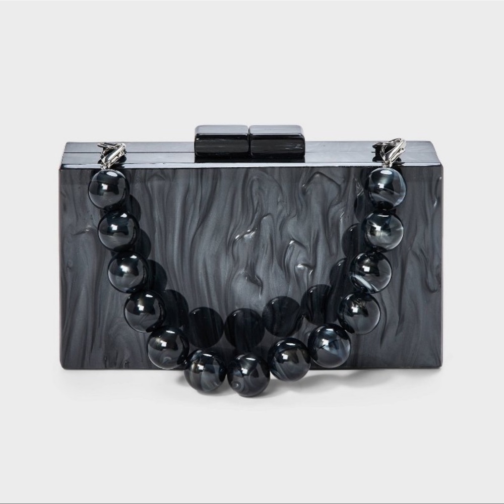 Black acrylic clutch